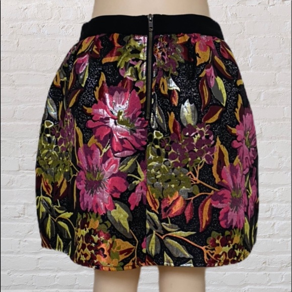 Anthropologie Ladakh Floral Brocade Mini Skirt - Picture 2 of 6